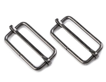 Stegschnalle Nickel Schwarz - 33 mm